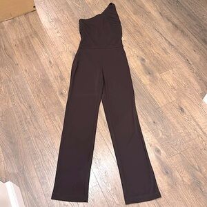 One-Shoulder Back Cutout Jumpsuit Pantsuit